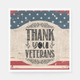Hartelijk dank voor de veteranen Paper Napkin Servet