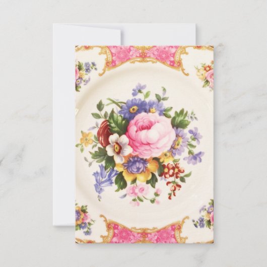 Hartelijk dank voor de Victoriaans Tea Party Bedankkaart (Voorkant)