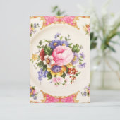 Hartelijk dank voor de Victoriaans Tea Party Bedankkaart (Staand voorkant)