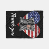 Hartelijk dank voor de viering van de vierde verja fleece deken (Voorkant (Horizontaal))