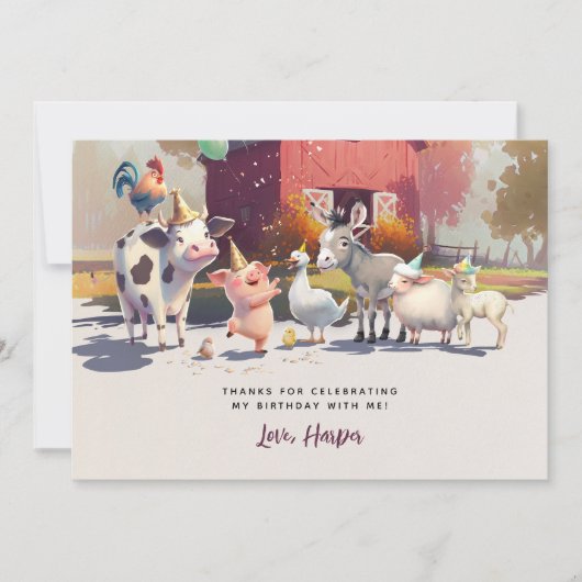 Hartelijk dank voor de viering van onze Farm Anima Kaart (Voorkant)