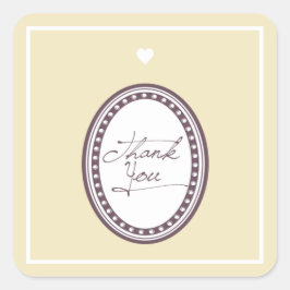 Hartelijk dank voor de vierkant vierkante sticker