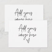 Hartelijk dank voor de Visitekaartje die een pakbo Save The Date (Voorkant / Achterkant)