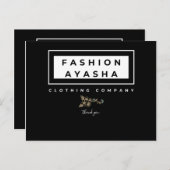 Hartelijk dank voor de visitekaartjes briefkaart (Voorkant / Achterkant)