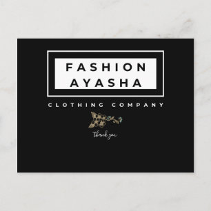 Hartelijk dank voor de visitekaartjes briefkaart