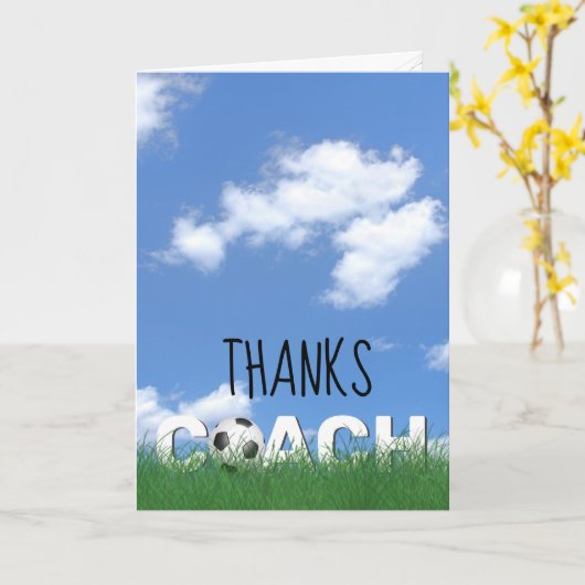Hartelijk dank voor de Voetbal coach Kaart (Gele Bloem)