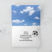 Hartelijk dank voor de Voetbal coach Kaart (Binnen)
