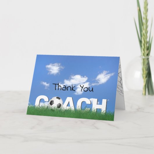 Hartelijk dank voor de Voetbal coach Kaart (Voorkant)