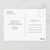 Hartelijk dank voor de volle bruiloft briefkaart (Achterkant)