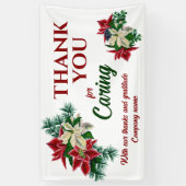 Hartelijk dank voor de voorbereiding van Floral Po Spandoek (Verticaal)