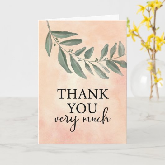 Hartelijk dank voor de vriendschapsband Grote Leaf Kaart (Gele Bloem)