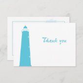 Hartelijk dank voor de vuurtoren bruiloft bedankkaart (Voorkant / Achterkant)