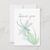 Hartelijk dank voor de Waterverf Dragonfly Natuur  Bedankkaart (Voorkant)