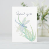 Hartelijk dank voor de Waterverf Dragonfly Natuur  Bedankkaart (Staand voorkant)