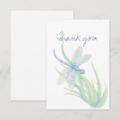 Hartelijk dank voor de Waterverf Dragonfly Natuur  Bedankkaart (Voorkant / Achterkant)