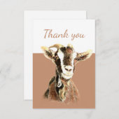 Hartelijk dank voor de Waterverf Geitendierkunst Bedankkaart (Voorkant / Achterkant)