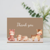 Hartelijk dank voor de Waterverf paarden Boerderij Bedankkaart (Staand voorkant)