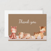 Hartelijk dank voor de Waterverf paarden Boerderij Bedankkaart (Voorkant / Achterkant)