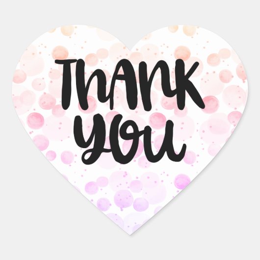 Hartelijk dank voor de waterverf pastel sticker (Voorkant)