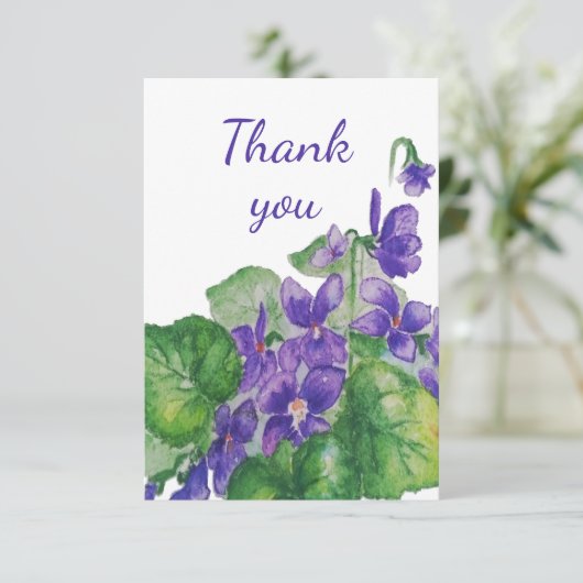 Hartelijk dank voor de Waterverf van de wildzweett Bedankkaart (Staand voorkant)