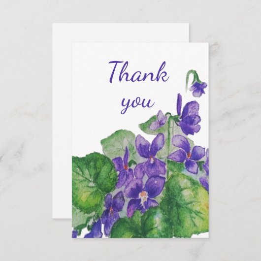 Hartelijk dank voor de Waterverf van de wildzweett Bedankkaart (Voorkant / Achterkant)