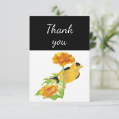 Hartelijk dank voor de Waterverf van Goldfinch Gar Bedankkaart (Staand voorkant)