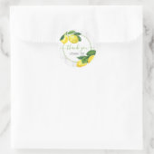 Hartelijk dank voor de waterverf van het citroenla ronde sticker (Tas)