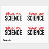 Hartelijk dank voor de wetenschap rechthoekige sticker (Vel)