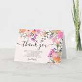 Hartelijk dank voor de wilde bloemen die de lentes bedankkaart (Voorkant)