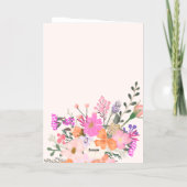 Hartelijk dank voor de wilde bloemen die de lentes folie wenskaart (Achterkant)