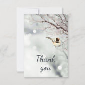 Hartelijk dank voor de winter Frosty Trees Chickad Bedankkaart (Voorkant)