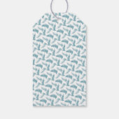 Hartelijk dank voor de winterbladblauw waterverf b cadeaulabel (Achterkant)