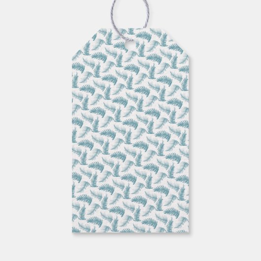 Hartelijk dank voor de winterbladblauw waterverf b cadeaulabel (Achterkant)