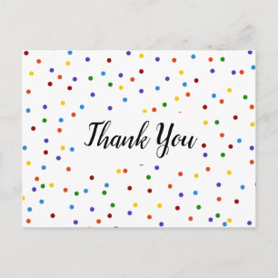 Hartelijk dank voor de Witte Regenboogpoliekstip Briefkaart