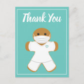 Hartelijk dank voor de Witte Scrubs Gingerbrood Ma Briefkaart (Voorkant)