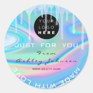 Hartelijk dank voor de zakelijke Logo Holograaf me Ronde Sticker