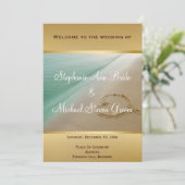 Hartelijk dank voor de zand-bruiloft-kaart programmakaart (Staand voorkant)