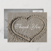 Hartelijk dank voor de zand Hartelijk dank Briefkaart (Voorkant / Achterkant)