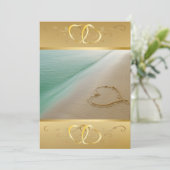 Hartelijk dank voor de zand-uitnodiging3 kaart (Staand voorkant)