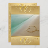 Hartelijk dank voor de zand-uitnodiging3 kaart (Voorkant / Achterkant)