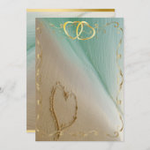 Hartelijk dank voor de zand-uitnodiging4 kaart (Voorkant / Achterkant)