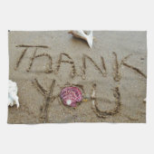 Hartelijk dank voor de zandschalen en het strand theedoek (Horizontaal)