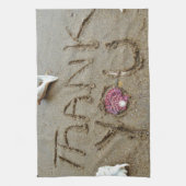 Hartelijk dank voor de zandschalen en het strand theedoek (Verticaal)