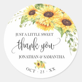 Hartelijk dank voor de zonnebloemen floral boho ch ronde sticker