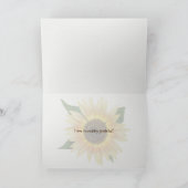 Hartelijk dank voor de zonnebloempet op gingham kaart (Binnen)