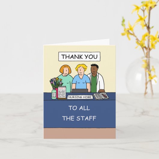 Hartelijk dank voor de zorgverleners kaart (Gele Bloem)