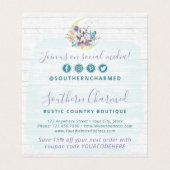 Hartelijk dank voor de Zuidelijke Floral Cotton Mo Kaart (Binnenkant ongevouwen)