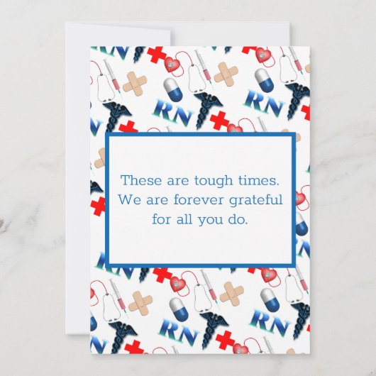 Hartelijk dank voor de zuster bedankkaart (Achterkant)