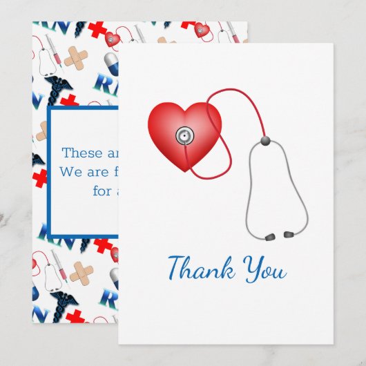 Hartelijk dank voor de zuster bedankkaart (Voorkant / Achterkant)