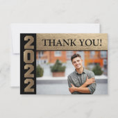 Hartelijk dank voor de zwarte Afstuderen Class 202 Bedankkaart (Voorkant)